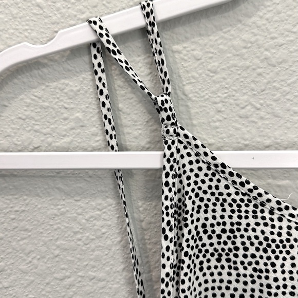 Roxy Black and White Polka Dot Romper with Pockets - Picture 5 of 8